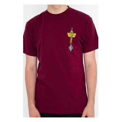 (M) Vans Mens Off The Wall Tavern T-Shirt- Burgundy