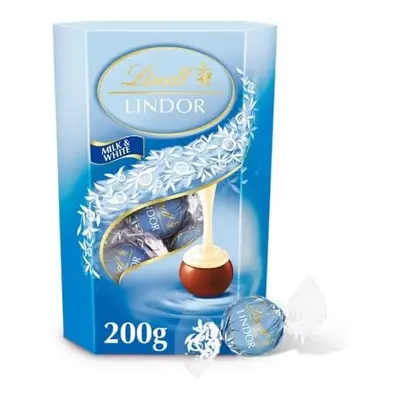 (Pack Of 4) Lindt Lindor Milk & White Chocolate Box 200G