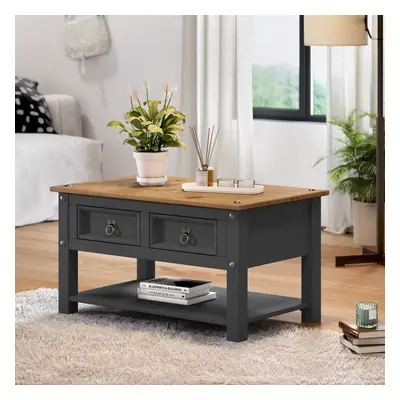 Corona Charcoal Drawer Coffee Table