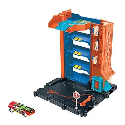 City Downtown Car Park - 4-Level Garage Playset with Car included - Moveable Features - Connects