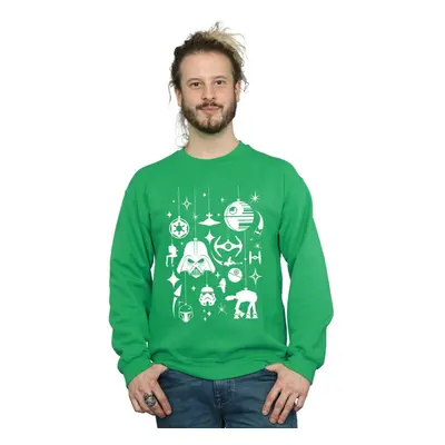 (M, Irish Green) Star Wars Mens Christmas Decorations Sweatshirt