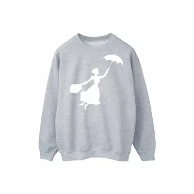 (XXL, Sports Grey) Disney Womens/Ladies Mary Poppins Flying Silhouette Sweatshirt