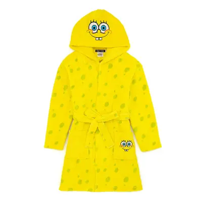 (7-8 Years, Yellow) SpongeBob SquarePants Childrens/Kids Face Dressing Gown