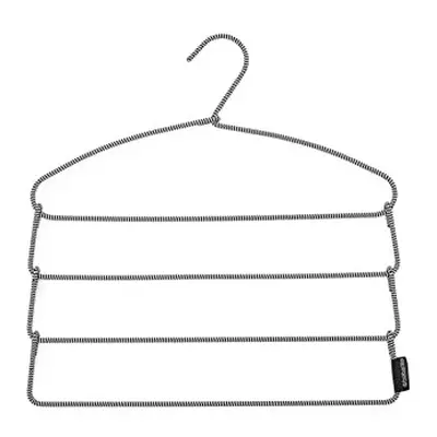 - Trouser Hanger - Non-Skid Fabric Coating - Pieces on Hanger - Space Saving Organiser - Soft-To