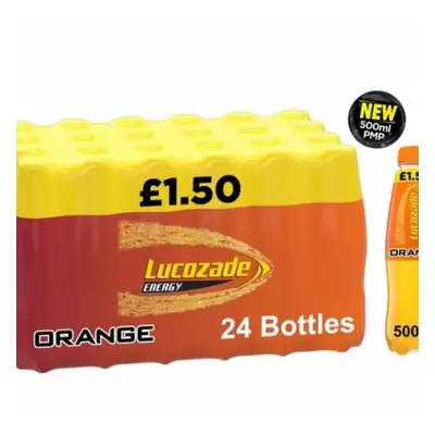 (Lucozade "ENERGY Orange 24x500ml) Wholesale Drinks, Bulk Cases of Soft Drinks, Monster, Fanta, 