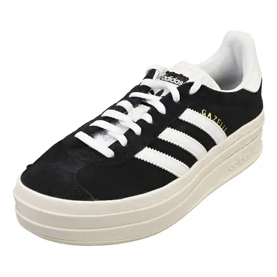 (4.5) adidas Gazelle Bold Womens Fashion Trainers in Black White