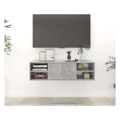 vidaXL Wall Shelf Concrete Grey Chipboard Wall-Mounted Cabinet Floating Shelf