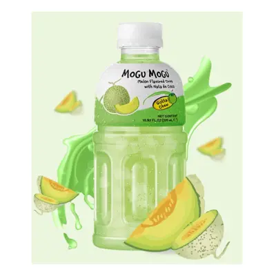 (Pack Of 24) Mogu Mogu Melon Juice with 25% NATA De Coco