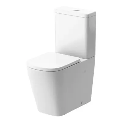 Bathroom Toilet WC Unit Pan Soft Close Seat White Gloss Close-Coupled