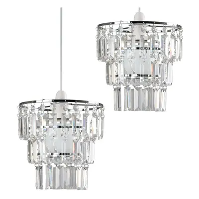 Pair of Silver Ceiling Pendant Shade