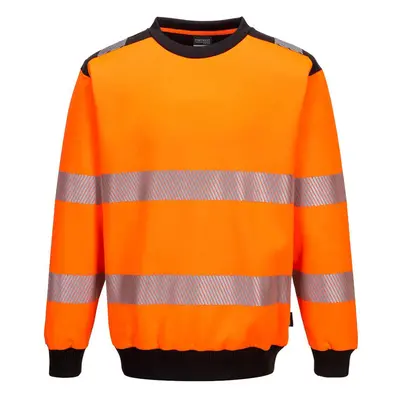 (XXL, Orange/Black) Portwest Mens PW3 Hi-Vis Safety Sweatshirt