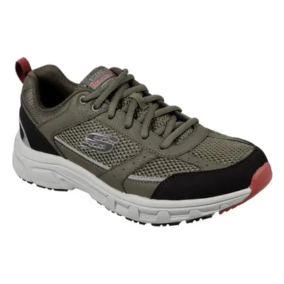 (Green, (Adults')) Skechers Oak Canyon Verketta Leather Men's Olive/Black Trainers