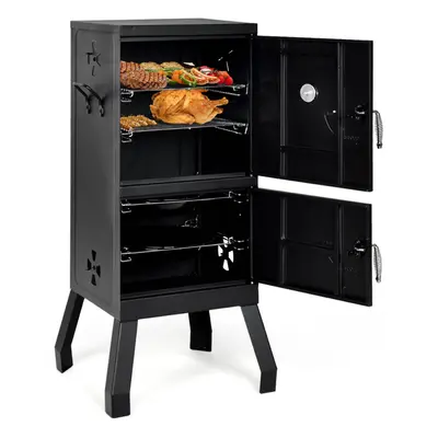 Vertical Charcoal Smoker Outdoors Charcoal Barbeque Smoked Carbon Oven