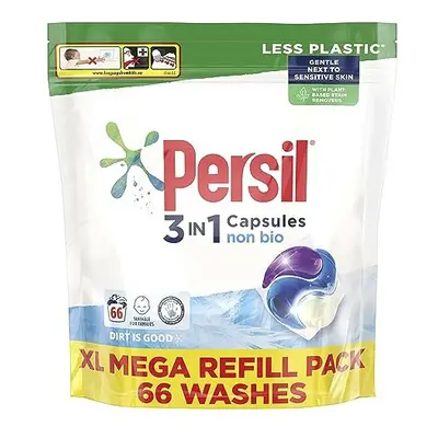 Non Bio in Laundry Detergent Washing Pods Capsules Tablets Mega Refill Pack (66 Wash) Upto month