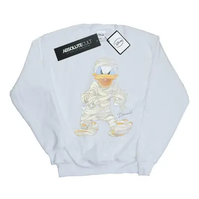 (M, White) Disney Mens Mummy Donald Duck Sweatshirt