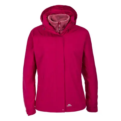 (6, Cerise) Trespass Womens In Jacket Waterproof Madalin