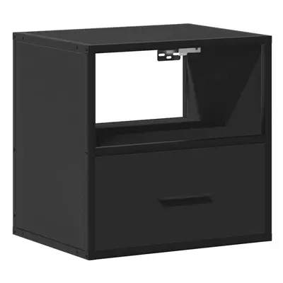 (black, pcs) vidaXL Wall-mounted Bedside Cabinet Smoked Oak 40x31x39.5 cm cabinet