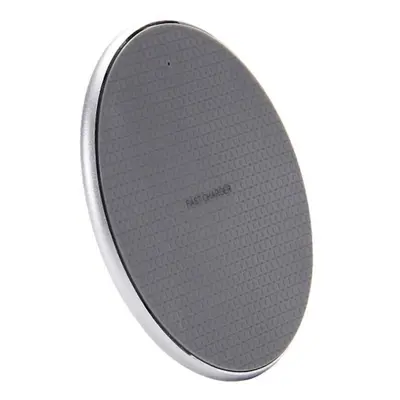 (Silver) 7.5W/10W Fast Charger QI Wireless Charger Standard Compatible with IOS Android