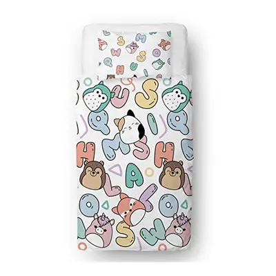 Squishmallows Chill Design Single Duvet Cover Set | Reversible Sided Bedding Including Matching 