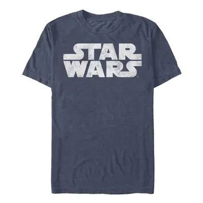 Star Wars Mens Simplest Logo Graphic Tee Navy Heather X-Large