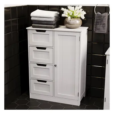 (White) Priano Drawer Door Freestanding Storage Unit