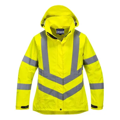 (S, Yellow) Portwest Womens/Ladies Rain Hi-Vis Breathable Jacket