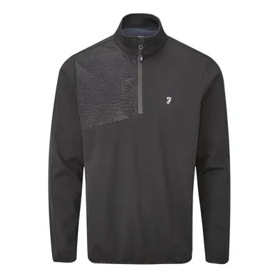 (L, Black) Farah Mens Abbott Quarter Zip Jacket