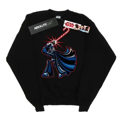 (3XL, Black) Star Wars Mens Darth Vader Christmas Candy Cane Sweatshirt