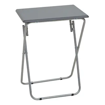 Interiors by Premier Space Saving Folding Table With Grey Top, Stylish Grey Top Side Table, Stro