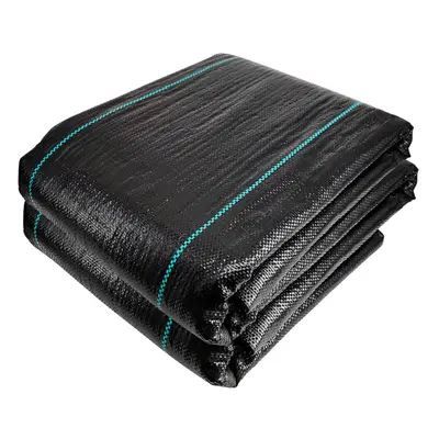 VOUNOT 2x25m Weed Control Fabric, Heavy Duty Landscape Ground Cover Membrane, Black