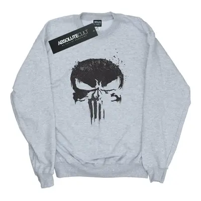 (L, Sports Grey) Marvel Mens The Punisher TV Skull Logo Sweatshirt