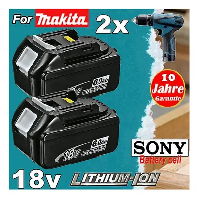 2 Pack For Makita 18v Battery 8.0 Ah Lxt Li-ion Bl1850b Bl1830b Bl1860b Cordless