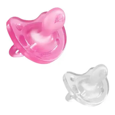 pacifier Physio Soft 0m+ silicone pink/transparent