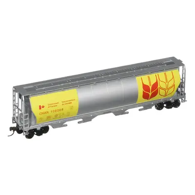 Bachmann Trains Canadian Bay Cylindrical Grain Hopper Government of Canada Yellow HO Scale