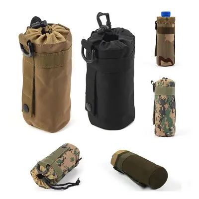 (Black) Outdoor Fishing Camping Hiking Bag Water Bottle Bag Kettle Pouch