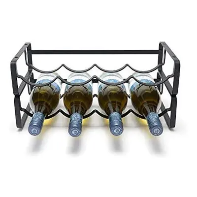 simplywire ? Modular Wine Rack ? Stackable Bottle Holder ? Black