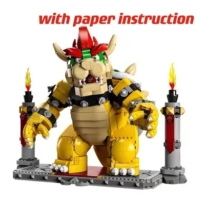 (with paper manual) 2807pcs The Mighty Bowsered 3D Model Building Kit with Battle Platform