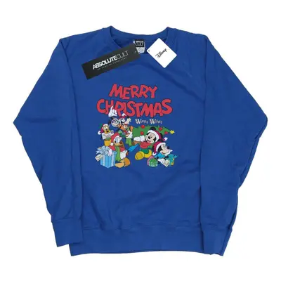 (S, Royal Blue) Disney Womens/Ladies Mickey And Friends Winter Wishes Sweatshirt