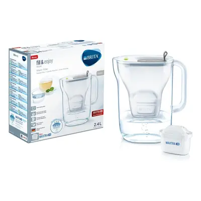 BRITA Style Cool MAXTRA+ Plus 2.4L Slim Water Filter Fridge Jug + Cartridge Grey