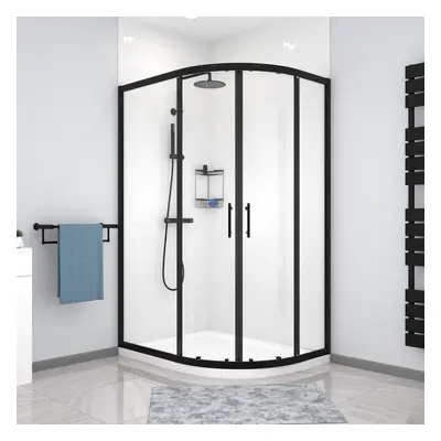 Nes Home RH x Black Offset Quadrant Shower Enclosure & Tray