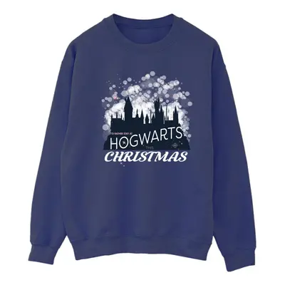 (XL, Navy Blue) Harry Potter Womens/Ladies Hogwarts Christmas Sweatshirt