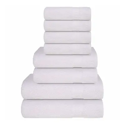 (white) vidaXL Towel Set Piece Tea Towel Hand Towel Wash Towel gsm 100% Cotton