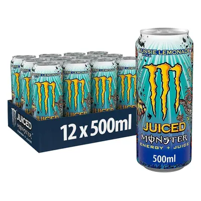 (Pack Of 24) Monster Energy Juiced Aussie Style Lemonade 500ml