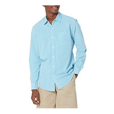 Amazon Essentials Men's Regular-Fit Long-Sleeve Casual Poplin Shirt A