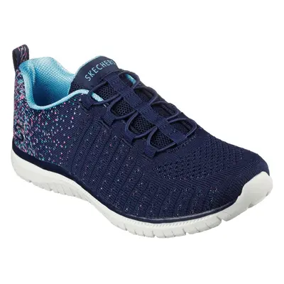 (Blue, (Adults')) Skechers Virtue Textile Women's Navy/Blue Trainers