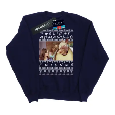 (5XL, Navy Blue) Friends Mens Fair Isle Holiday Armadillo Sweatshirt