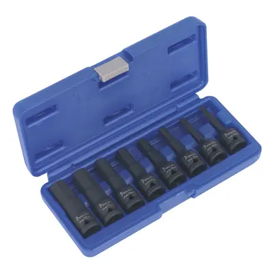 Sealey Premier Hex Impact Socket Bit Set 1/2"Sq Drive 8pc AK5601