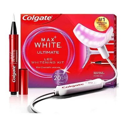 Colgate Max White Ultimate at Home LED Teeth whitening kit | Enamel Safe | Reverses up to Years 