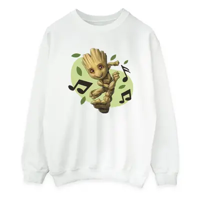 (XL, White) Marvel Womens/Ladies Guardians Of The Galaxy Groot Musical Notes Sweatshirt