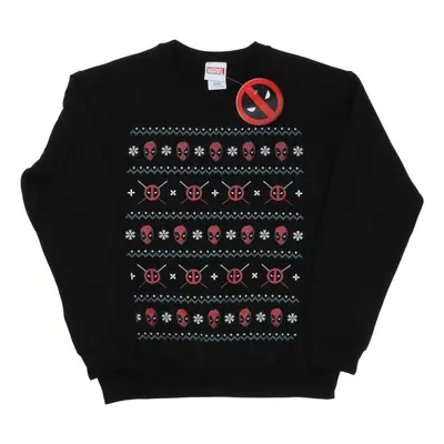 (XXL, Black) Marvel Mens Deadpool Christmas Sweatshirt